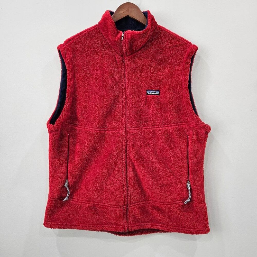 Patagonia R4 High Loft Fleece Vest Mens XL Red Polartec Regulator Full Zip USA